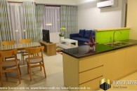 apartment in the Masteri for rent, green kitchen