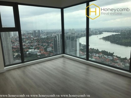 Peacefull river view with basic furniture apartment in Gateway Thao Dien