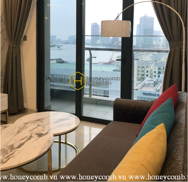 Căn hộ tông màu ấm áp đáng yêu với nội thất cao cấp cho thuê tại Vinhomes Golden River