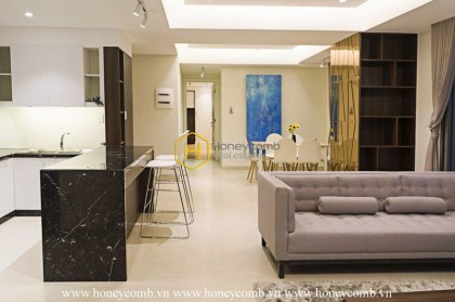 You will be overwhelmed by the luxury and modernity of  this 3 bed-apartment at Masteri Thao Dien