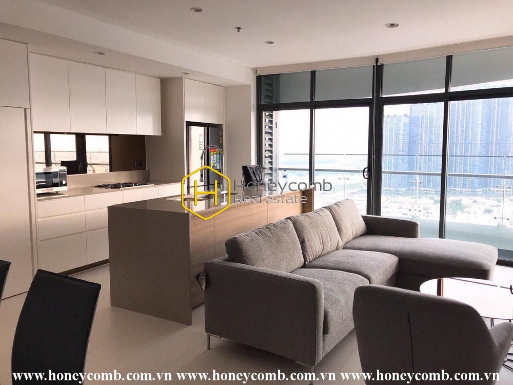 Căn hộ 3 phòng ngủ cho thuê tại City Garden với không gian rộng rãi và không nội thất