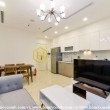 Fall in love with the delicate white color and elegant design of this apartment for rent in Vinhomes Golden River