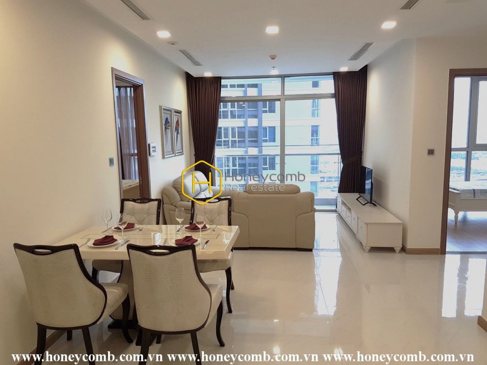 Căn hộ thiết kế đầy tao nhã với trang trí tinh tế cho thuê tại Vinhomes Central Park