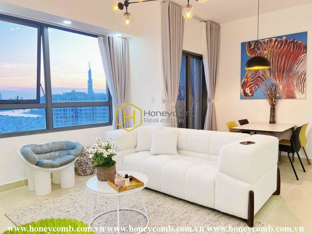 Amazing 2 bedroom apartment with high floor in Masteri Thao Dien