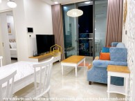 Feel the elegance of pure white in this gorgeous apartment for rent in Vinhomes Golden River
