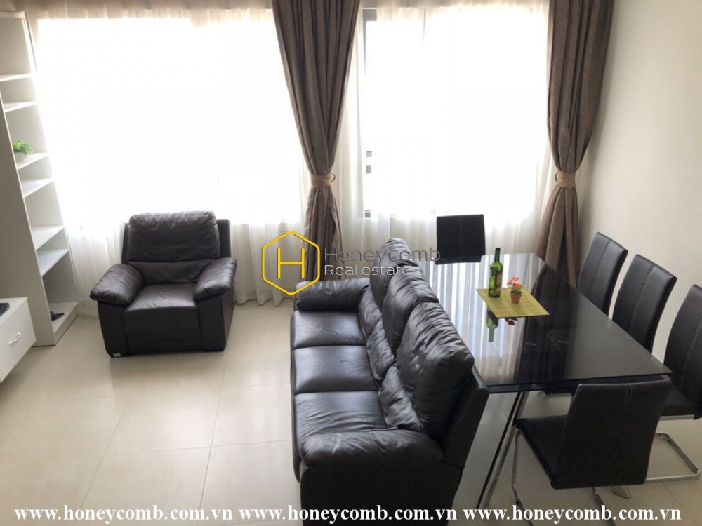 Căn hộ 3 phòng ngủ với tầm nhìn ra thành phố và tầng cao cho thuê ở Masteri Thảo Điền