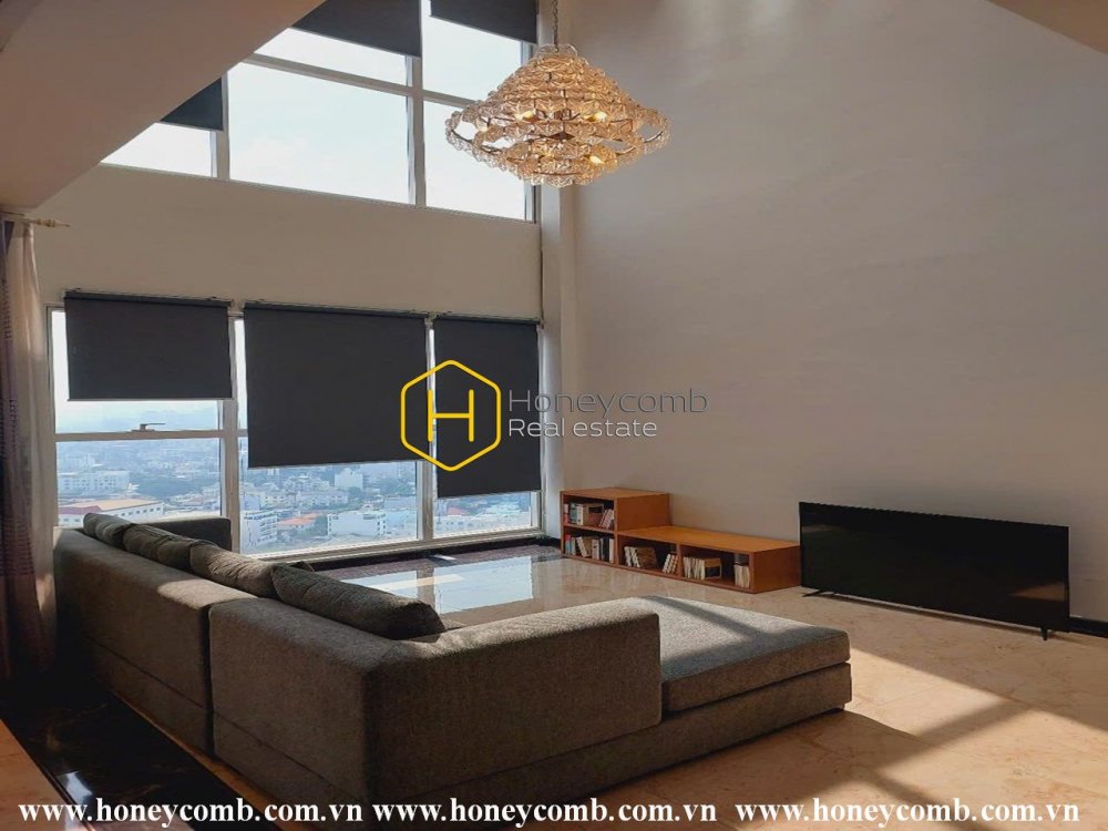 Explore the deluxe Penthouse in Tropic Garden with elegant interiors and enchanting panoramic city view