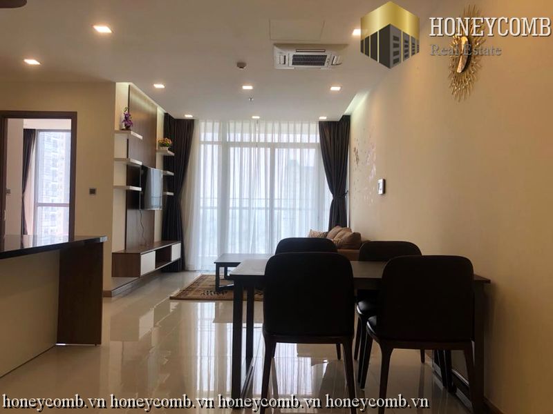 Căn hộ 2 phòng ngủ tinh tế cho thuê tại Vinhomes Central Park