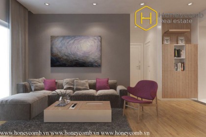 Luxurious furniture for 2 beds on the high floor in Tropic Garden for rent