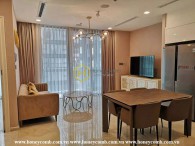 Visit a polished urban apartment in Vinhomes Golden River