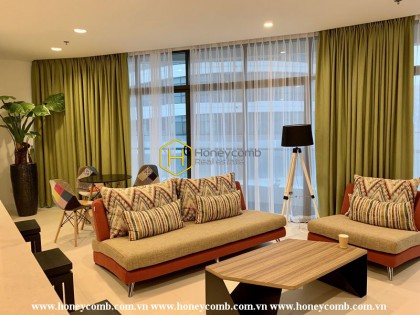 A beautiful apartment with delicated decoration and neat hue layout in City Garden