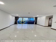 Sparkly river view with overwhelming sunlight in Sunwah Pearl unfurnished apartment
