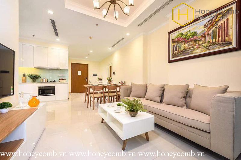 Căn hộ 2 phòng ngủ với tầm nhìn đẹp tại Vinhomes Central Park cho thuê