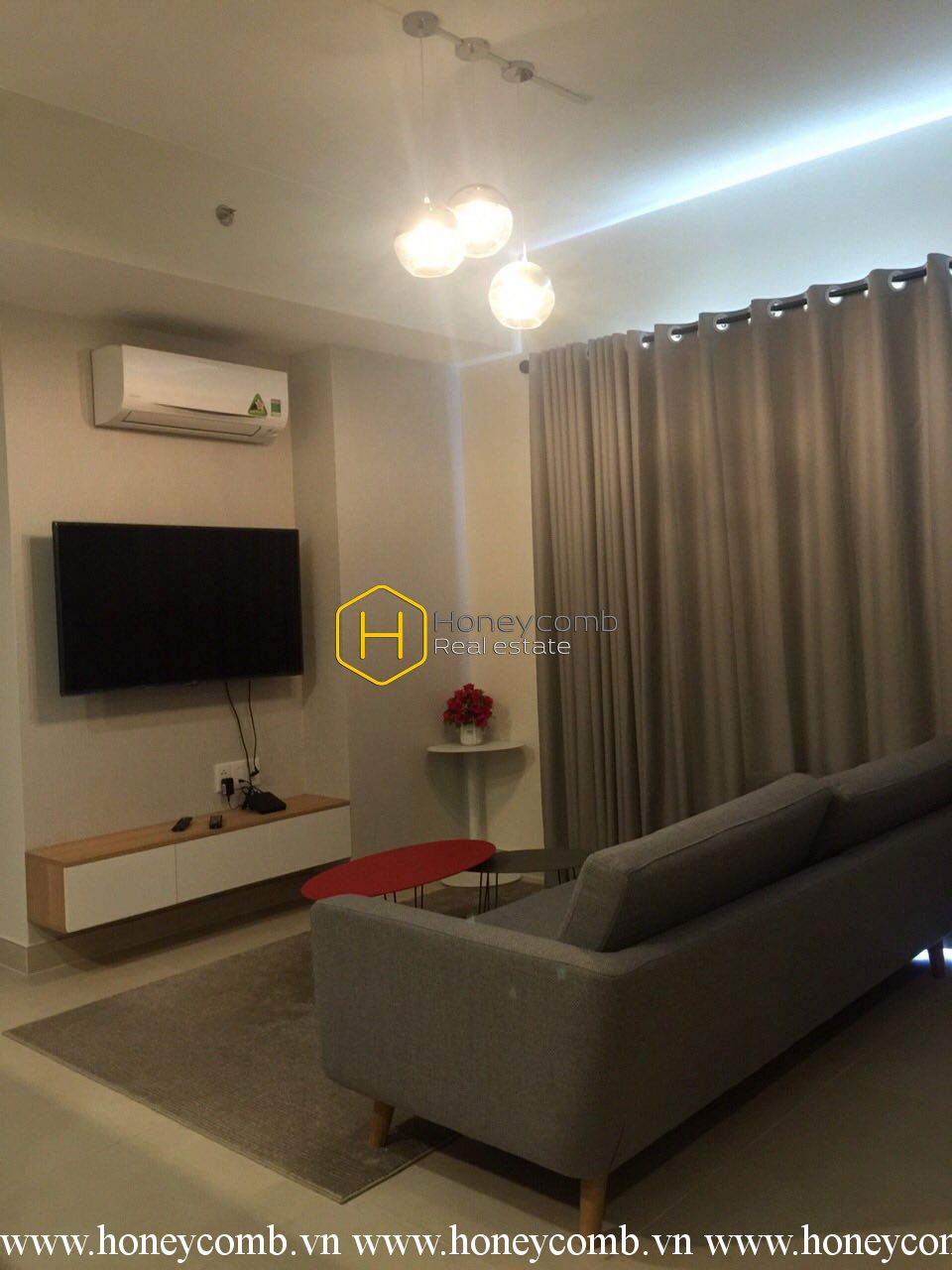 Căn hộ thiết kế đẹp 2 phòng ngủ tại Masteri cho thuê