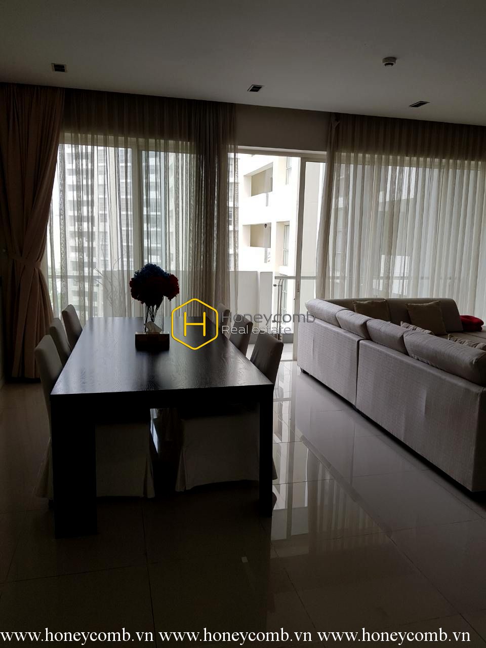 Căn hộ 3 phòng ngủ với nội thất cao cấp cho thuê tại The Estella