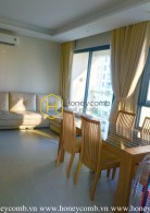 Diamond Island apartment – Open living space. Simple wooden furniture. Airy view