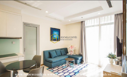 Beautiful in white with this stunning apartment for rent in Vinhomes Central Park