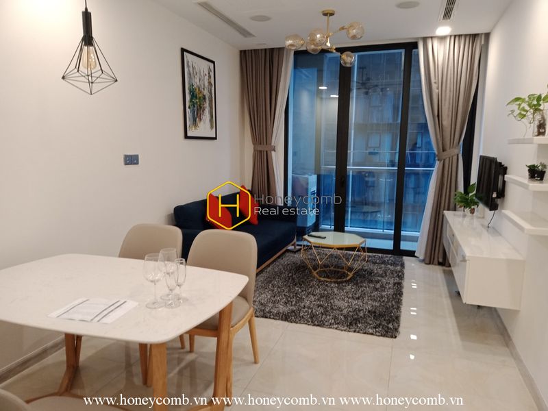 A Vinhomes Golden River apartment for rent surrounded by a rustic warmth