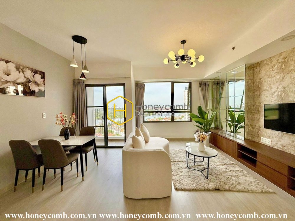 Thiết kế mộc mạc với nội thất cơ bản trong căn hộ cho thuê ở Masteri Thảo Điền