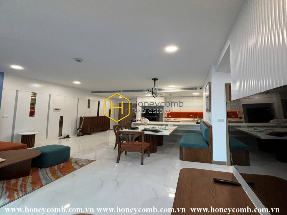 Ấn tượng với bố cục tối màu trong căn hộ Sunwah Pearl