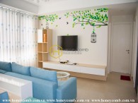 The 2 bed-apartment with pastel tone will give you the warmth and fresh feeling at Masteri Thao Dien