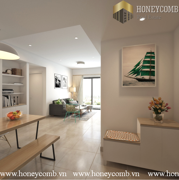 Cho thuê Masteri 2 phòng ngủ nhìn ra sông