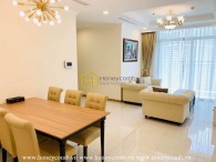 Classic style apartment with dominant white color in Vinhomes Central Park for lease
