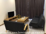 Simplified design apartment with wooden interior for rent in Vinhomes Central Park