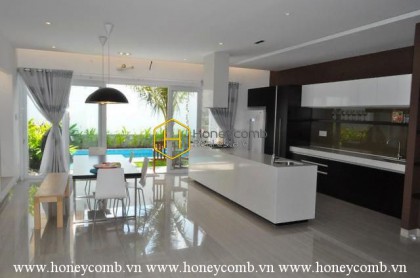 Superb design villa with a range of modern amenities for rent in Thao Dien – District 2