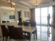 Feel the warmth and sophistication in this rustic apartment for rent in Vinhomes Central Park