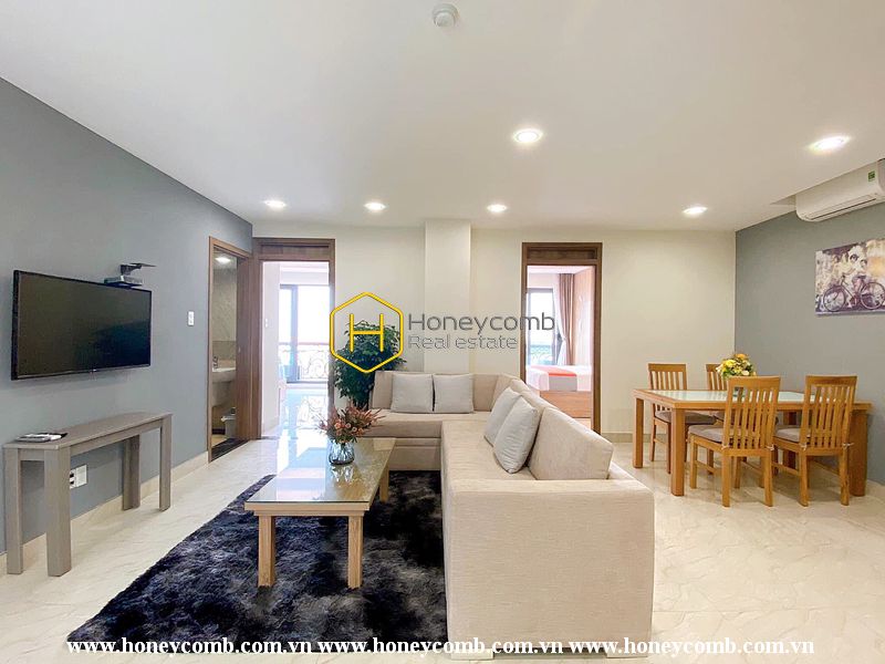 Phong cách sang trọng kết hợp với cách bài trí trung tính trong căn hộ quận 2 này