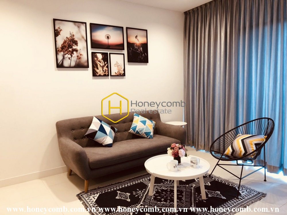 Căn hộ 1 phòng ngủ có nội thất đẹp trong City Garden cho thuê