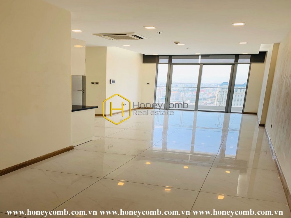 Cho thuê căn hộ tuyệt đẹp ở Vinhomes Central Park với 2 phòng ngủ và chưa nội thất