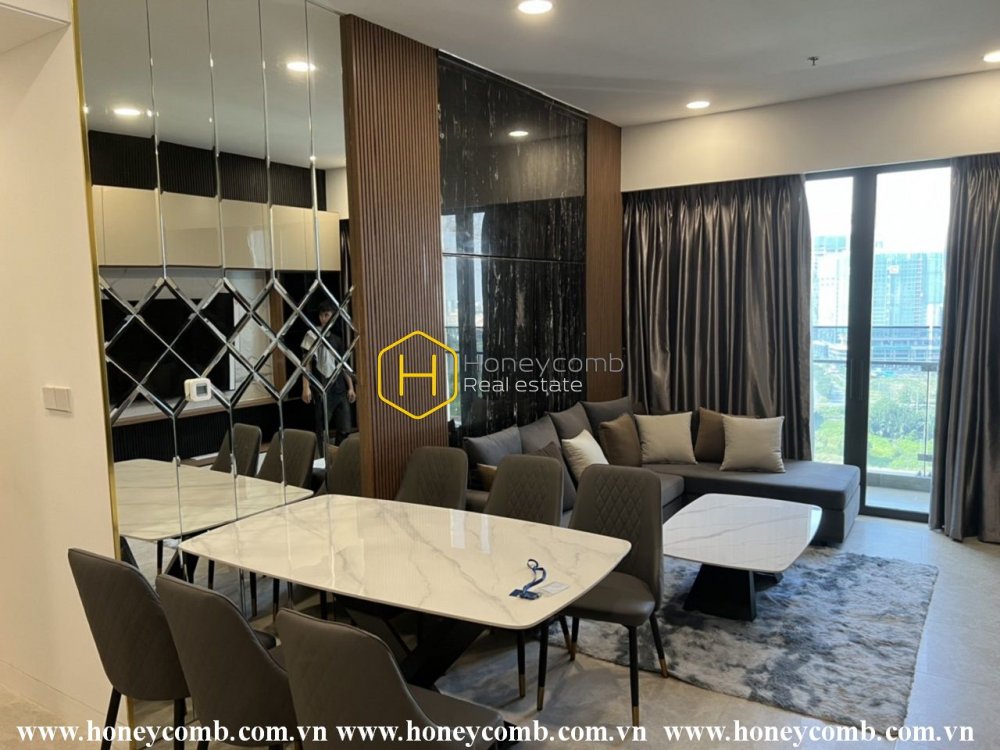 Admire the romantic city view from our superior apartment in The River Thu Thiem