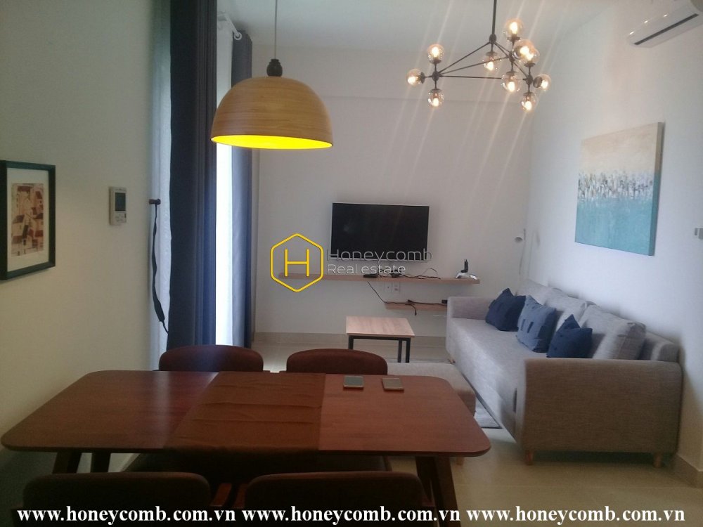 Cho thuê căn hộ 2 phòng ngủ với tầm nhìn ra sông tại Masteri Thảo Điền