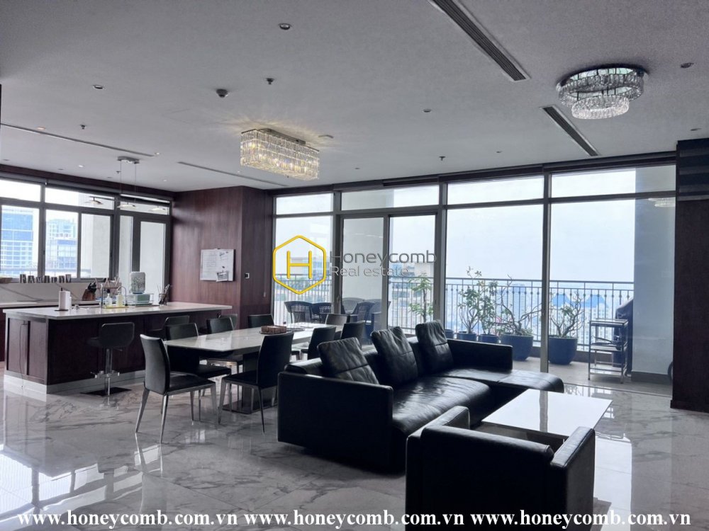 Căn hộ Penthouse cực kỳ sang trọng với không gian rộng và nội thất tuyệt đẹp ở Vinhomes Central Park
