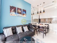 The fresh pastel tone and lovely style make up a great combination for this 2 bed-apartment at Masteri An Phu