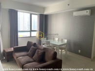 Two bedrooms apartment with low floor and closed kitchen for rent in Masteri Thao Dien