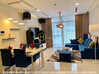 Feel the elegant in this furnished apartment interfuse between modern style and warm hue layout in Vinhomes Central Park