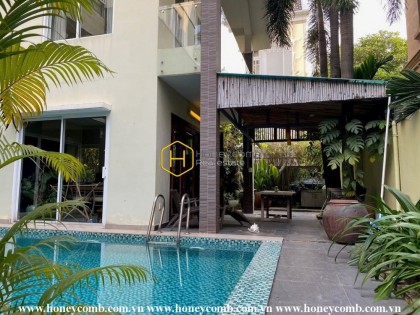 Design your sweet home with spacious unfurnished villa with airy pool and garden in District 2