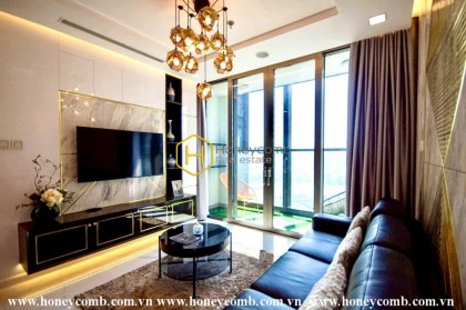 Subtle design apartment with neutral hue layout for rent in Vinhomes Landmark 81