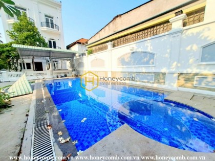 Beautiful aesthetic villa with classic interiors and airy swimming pool in District 2