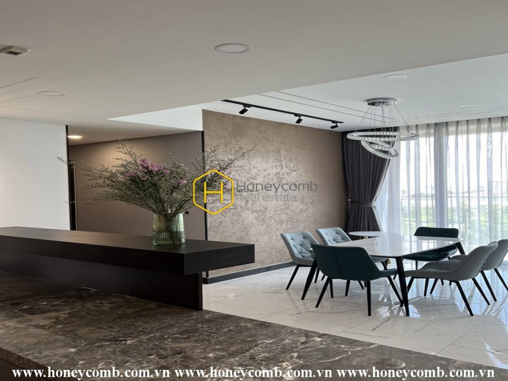 A colorful happy modern home in Empire City apartment