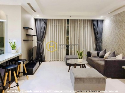 Harmonize with the nature in this rustic apartment for rent in Vinhomes Central Park