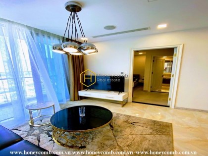 A Vinhomes Golden River apartment for rent with abstract modern furniture
