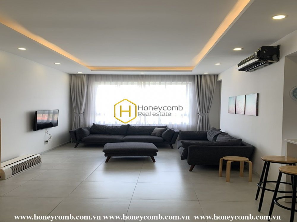 What a 3 bedrooms apartment with modern furniture in Tropic Garden