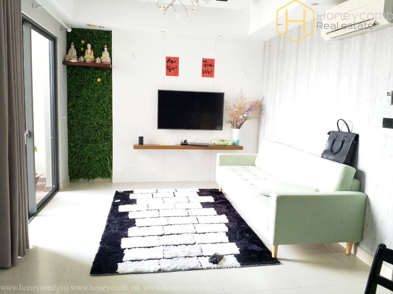 Căn hộ Masteri Thảo Điền 2 giường với bếp mở cho thuê