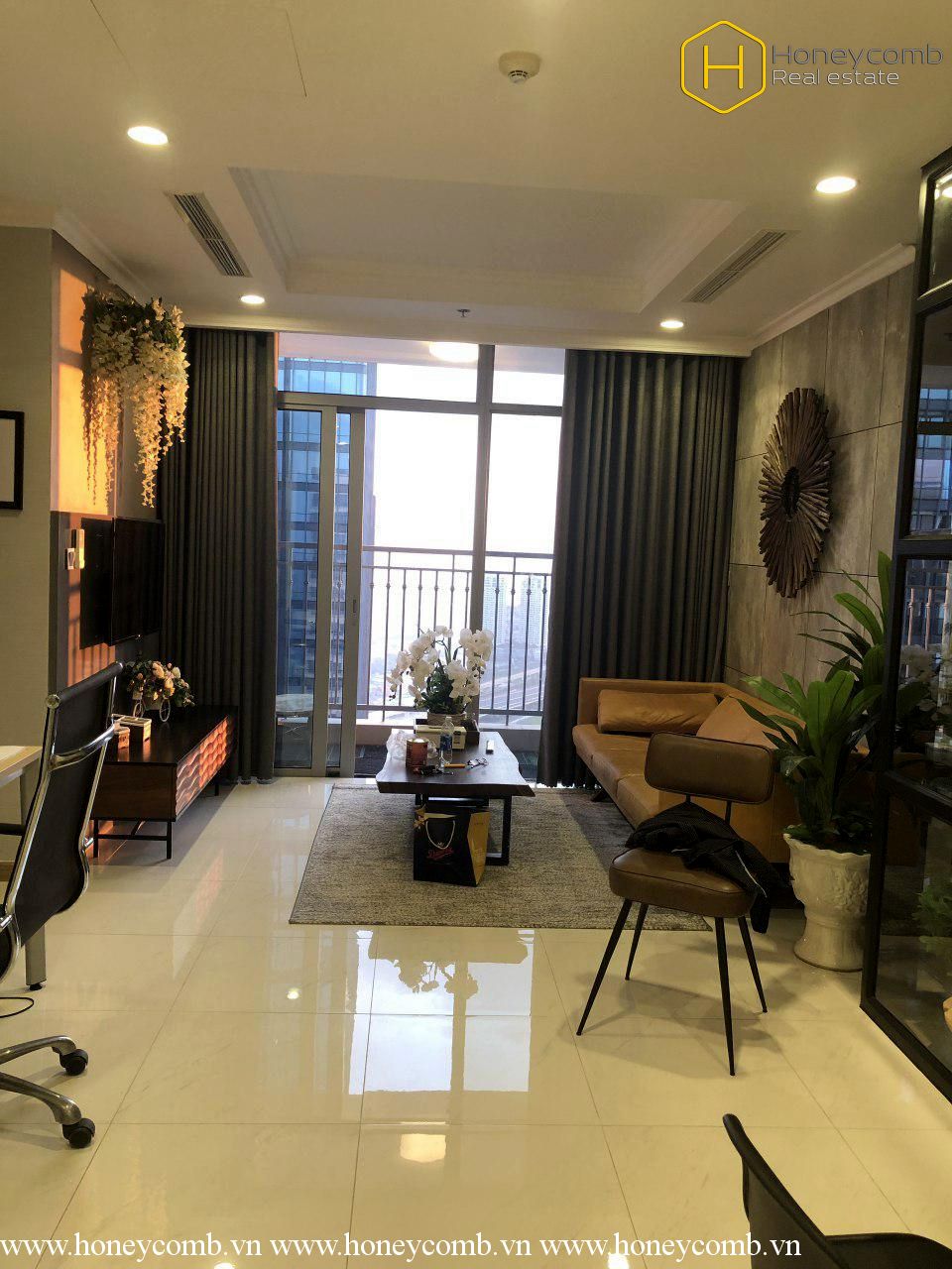 Căn hộ 2 phòng ngủ xinh xắn tại Vinhomes Central Park cho thuê