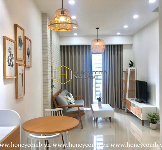 Thiết kế năng động và tông màu ngọt ngào: Căn hộ tuyệt vời cho thuê ở The Sun Avenue