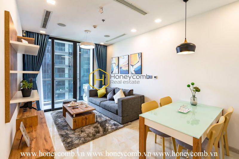 Artistic design apartment with colorful layout in Vinhomes Golden River for rent